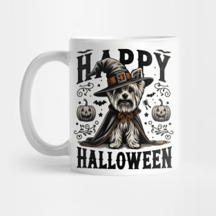 Retro Halloween Yorkie Graphic illustration Mug